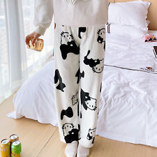 Calça pijama Hellokitty Hangyodon anime flanela desenho animado bf quente feminina solta comprar usado  Enviando para Brazil