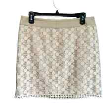 Mini-saia feminina Kensie sobreposição de renda creme 8 comprar usado  Enviando para Brazil
