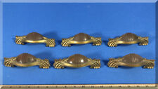 Used, SIX MID CENTURY CAST BRASS PLASTIC LUCITE WATERFALL DRESSER DRAWER PULLS HANDLES for sale  Shipping to Canada