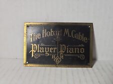 Antique hobart m cable player piano brass badge Plate, used for sale  Shipping to South Africa