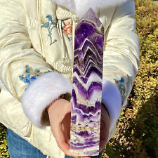 Usado, Varita mágica con columna de cristal de amatista de sueño natural de 2,49 lb obelisco punto curación segunda mano  Embacar hacia Argentina