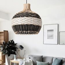 Hand Woven Rattan Pendant Light Ceiling Lighting Fixture Bamboo Wicker Lamp 60cm for sale  Shipping to South Africa