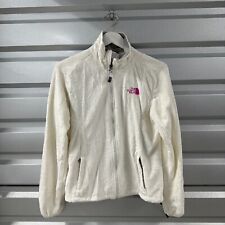 Chaqueta de lana The North Face Osito con cremallera completa blanca rosa caliente logotipo L pequeña segunda mano  Embacar hacia Argentina