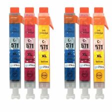 6 c/m/y ink cartridges for canon pixma mg5700, mg6850, mg7753, ts6051, begagnade till salu  Toimitus osoitteeseen Sweden