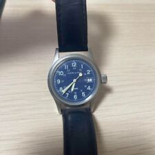 Reloj Hamilton caqui cuarzo 32 mm esfera azul hecho en Suiza redondo sin caja segunda mano  Embacar hacia Argentina