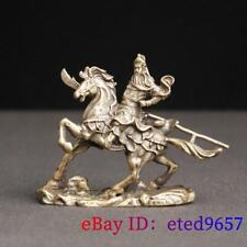 Brass Guan Yu Figurines Sculptures Collection Copper Gifts Tea pet Statuette for sale  Shipping to Canada