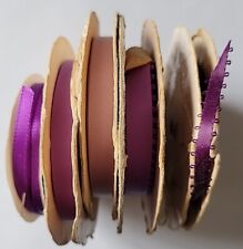 Carretéis de fita de cetim antigos ~5 feitos nos EUA tamanhos sortidos ~1/4"-1/2" roxos ~ violetas comprar usado  Enviando para Brazil