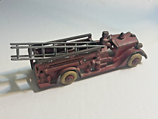 Antique Kenton Cast Iron Ladder 8" Fire Truck White Rubber Tires for sale  Shipping to South Africa