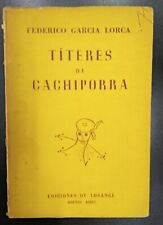 Libro Federico García Lorca Títeres De Cachiporra 1953 Edición Losange, usado segunda mano  Argentina 