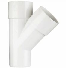 Pack of 5 Solvent Weld Junction - 45° x 55mm Pipe White WS53 for sale  SELBY