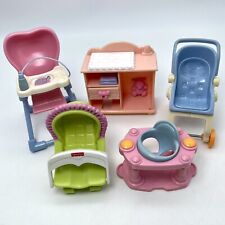 Fisher Price Loving Family Dollhouse Baby Nursery Furniture Lot Infant Stroller for sale  Shipping to South Africa