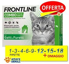 Frontline Combo Gatto 1 / 3 / 4 / 6 / 9 / 12 / 15 / 18 pipette Antiparassitario, usato usato  Serra De Conti