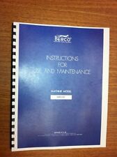 Berco ARB-500 Rod Boring Machine Instruction Manual, used for sale  Shipping to South Africa
