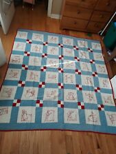 antique quilt red white for sale  Elberfeld