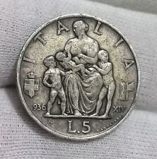 5 lire 1936 usato  Maglie