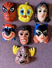 vintage Halloween mask lot marvel DC loony toons planet of the apes, used for sale  Naugatuck