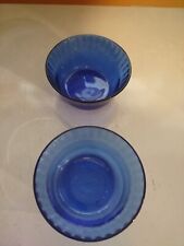 Conjunto de 2 copos custard de vidro azul cobalto Colorex feitos no Brasil 2 X 4 comprar usado  Enviando para Brazil