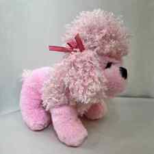 Poodle rosa brinquedo de pelúcia animal cachorro filhote Homerbest olhos de plástico pequeno 9" comprar usado  Enviando para Brazil
