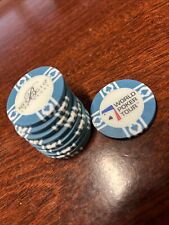 Used, (10) BELLAGIO LAS VEGAS WORLD POKER TOUR CHIPS BLUE for sale  Sun Valley