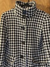 Calvin Klein Houndstooth black and white overcoat trenchcoat women’s size 4 for sale  Nampa
