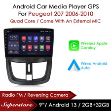 9" Android 13 CarPlay Auto carro estéreo unidade principal GPS para Peugeot 207 2006-2010, usado comprar usado  Enviando para Brazil