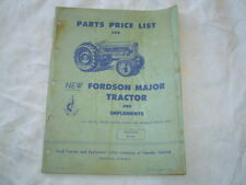1953 Ford Fordson Major tractor parts and price list catalog book manual for sale  Canada