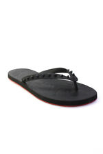 Christian Louboutin Womens Rubber Studded Flip Flops Sandals Black Size 40 10, used for sale  Shipping to South Africa