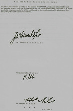 RARE!" Nobel Prize Laureates" Signed (X3) Information Sheet, used for sale  Shipping to South Africa