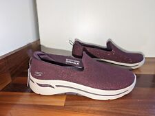 NEW Skechers purple glitter slip on arch fit pumps trainers size uk 6.5 eu 39.5 for sale  Shipping to South Africa