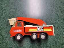 Used, Vintage Tonka Red Orange Utility Bucket Truck cherry picker 6" for sale  Wahpeton