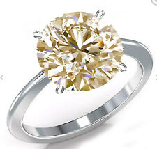 15.51 Ct Vvs1-Huge Round Golden Yellow Moissanite Diamond Solitaire Silver Ring for sale  Shipping to South Africa