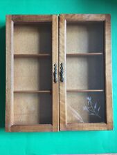 Used, Wood Curio Cabinet Glass Door Wall Mount Perfume Trinket Display Case 6 Cubbies for sale  Shipping to South Africa