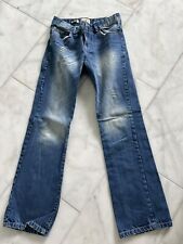 Jeans infantil masculino azul perna reta jeans cintura ajustável tamanho 14 comprar usado  Enviando para Brazil