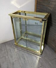 Used, Vintage Gold Metal Glass Display Case Showcase Cabinet Curio (missing shelves) for sale  Shipping to South Africa