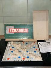 Vintage Scrabble gra planszowa 1948-1953 ze 118 drewnianymi kamieniami do gry 3 ławki, używany na sprzedaż  Wysyłka do Poland