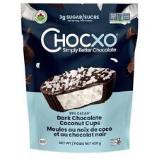 Tazas de coco de chocolate oscuro orgánico ChocXO USDA, 14,8 OZ 3 G azúcar no transgénico keto, usado segunda mano  Embacar hacia Argentina