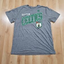Camisa Adidas Masculina Grande Logotipo Boston Celtics Cinza Feitrado Casual NBA Basquete comprar usado  Enviando para Brazil
