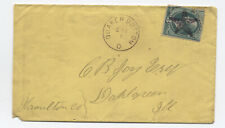 Cubierta de billete Quaker Bottom OH 3ct de la década de 1870 estrella cancelación elegante [h.4929] segunda mano  Embacar hacia Argentina