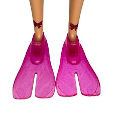 Usado, Zapatos de muñeca Barbie rosa brillo delfín mágico natación buceo aletas aletas aletas segunda mano  Embacar hacia Argentina