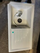 white ceramic kitchen sink single bowl for sale  WOLVERHAMPTON