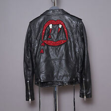 Used, Saint Laurent Blood Luster Leather Jacket Black Womens L17 slp ysl for sale  Shipping to South Africa