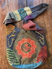 Bolsa tiracolo patchwork hippie boho bolso com zíper bolsa de algodão Nepal feita à mão, usado comprar usado  Enviando para Brazil