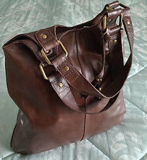 Used, MONSOON Genuine LEATHER Shoulder Bag Brown/Burgundy medium to  Large for sale  Shipping to South Africa