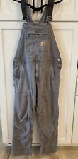 Carhartt Men's Bib Double Knee Overalls Workwear Gray RN#102987-039 Size 36x32 for sale  Shipping to South Africa