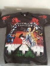 vintage metallica t shirt XL 91 BROCKUM All Over Print for sale  Shipping to South Africa