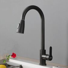 Used, Kitchen Sink Faucet with Pull Down Sprayer, Black Kitchen Sink Mixer Tap Single  for sale  Shipping to South Africa