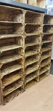 10 x BURNTWOOD WOODEN SHOE RACK HANDMADE VINTAGE COTTAGE STORAGE APPLE CRATE, used for sale  Shipping to South Africa