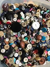 Lot of 250 Assorted Sew Buttons New/Used/Vintage Metal Plastic Resin Wood Glass for sale  Shipping to South Africa