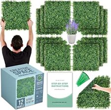 CREATIVE SPACE Artificial Grass Wall Panels Backdrop Hedge Screen, 12 Pcs, 20", used for sale  Shipping to South Africa