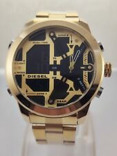 Relógio de pulso masculino analógico pulseira de ouro Ana-Digi quartzo 5 barras Sightly Diesel comprar usado  Enviando para Brazil